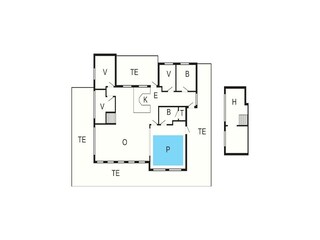 Vakantiehuis Nørlev Strand Grondplan 42