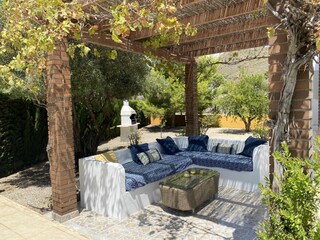 Nice terraces in the garden and around the private-pool