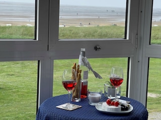 Loggia mit Strandblick