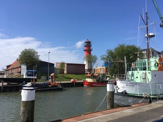 Museumshafen Blick zum Leuchtturm