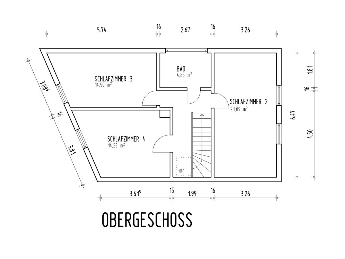 Grundriss Obergeschoss