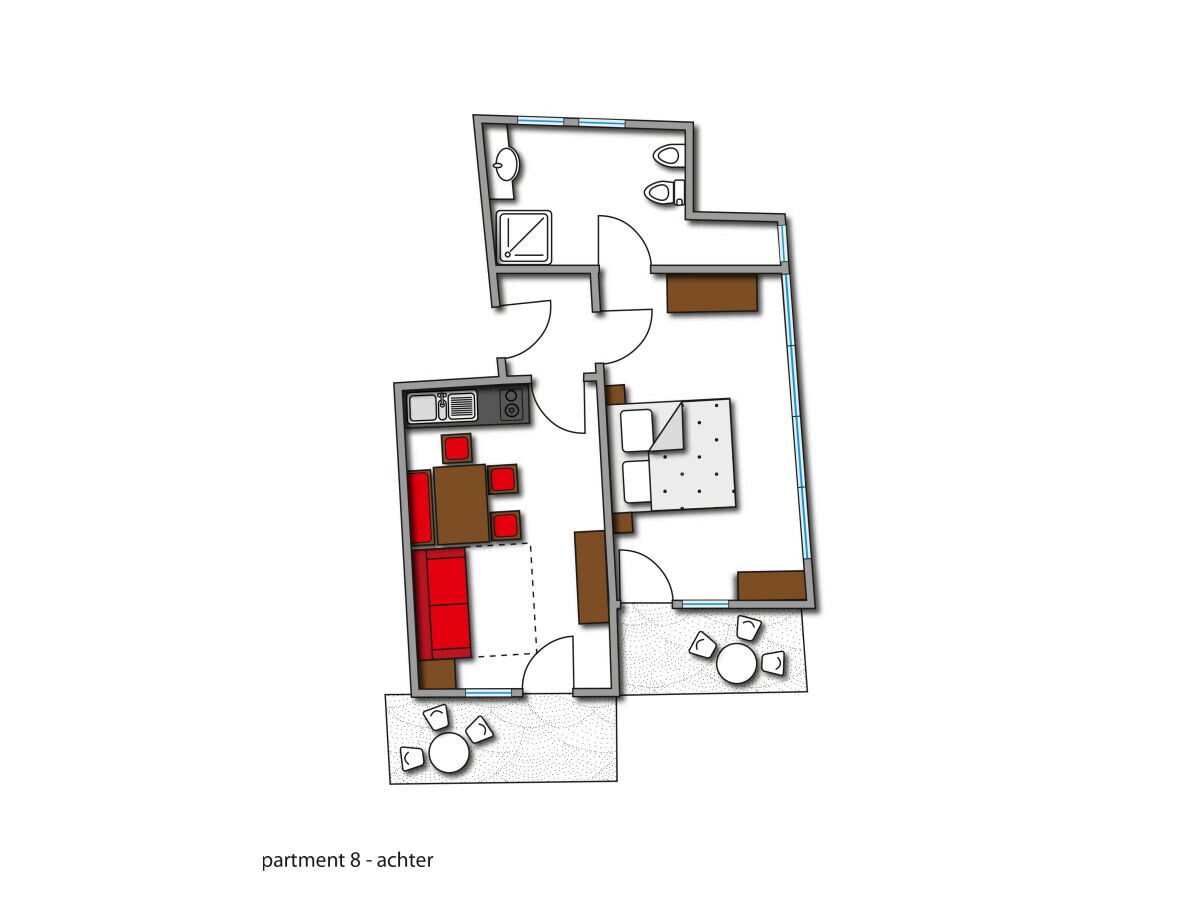 paloria - Raumplan Apartment Achter