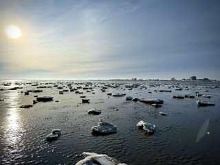 Eisschollen im Watt