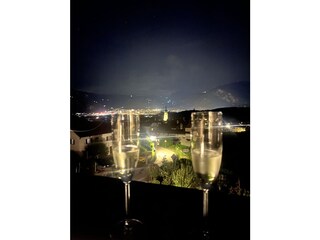 Ausblick abends Dachterrasse