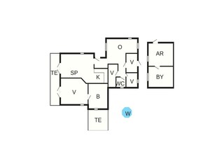 Vakantiehuis Ebeltoft Grondplan 49