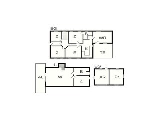 Vakantiehuis Vestervig Grondplan 45