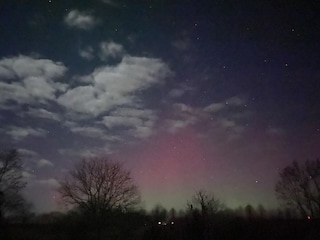 Sogar die Polarlichter waren zu sehen ... am Feldrand