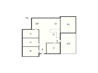 Vakantiehuis Humlum Grondplan 12