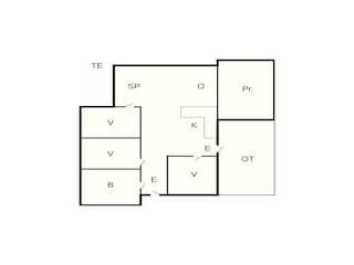 Vakantiehuis Humlum Grondplan 61