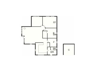 Vakantiehuis Aså Grondplan 7