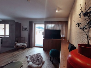 Wohnraum mit TV im Top 1, Chalet Tauplitz