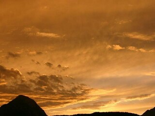 Sonnenuntergang vom Appartement Hohe Munde