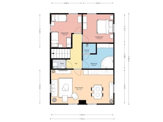 Vakantieappartement Nes Grondplan 42