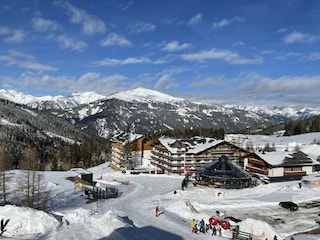 Blick aus dem Korridorfenster