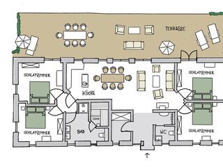 Vakantiehuis Rabenholz Grondplan 34