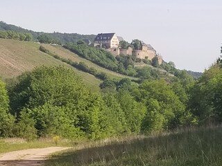 Radweg mit Blick auf die Ebernburg