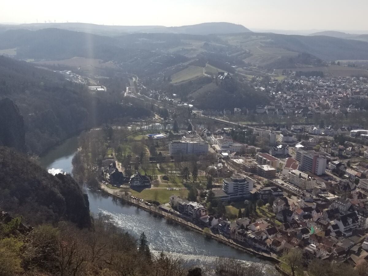 Wandergebiet Ebernburg - Blick auf Bad Muenster