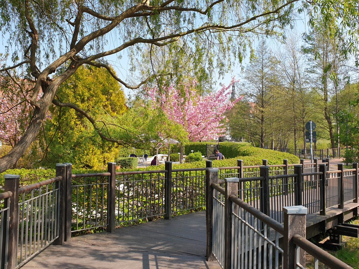 Längste Brücke im Spreewald zur Schlossinsel Lübben