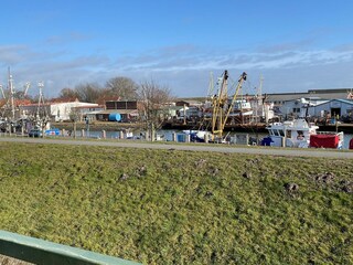 Blick auf den Fischereihafen