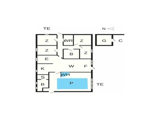 Vakantiehuis Vorupør Grondplan 31