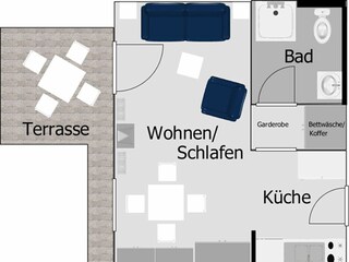 Vakantieappartement Wangerooge Grondplan 30