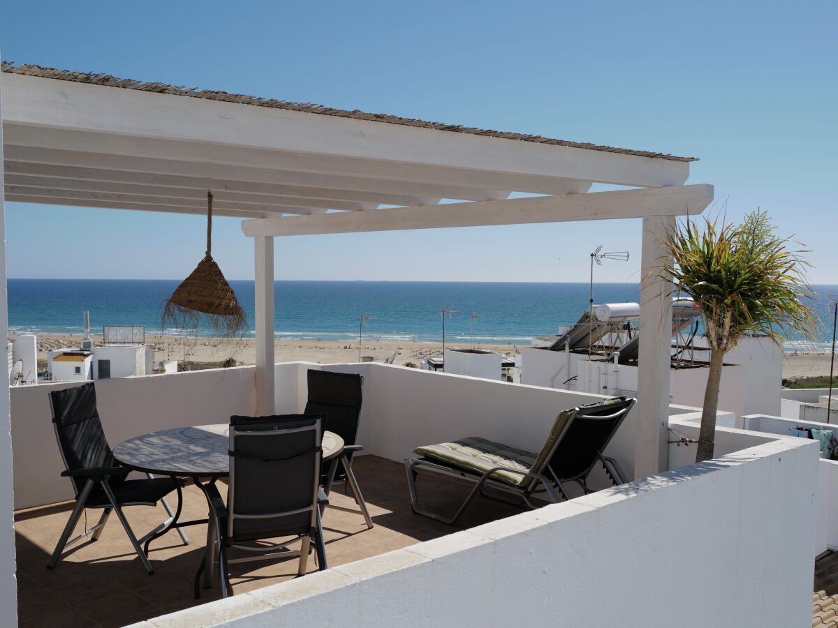 Roof terrace with view on beach and Atlantic