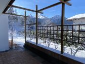 Terrasse mit Blick auf den Watzmann /Winter