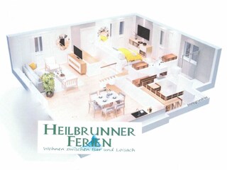 Vakantieappartement Bad Heilbrunn Grondplan 41