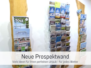 Prospektwand- viele Urlaubsmöglichkeiten