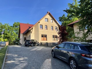 Blick zum Ferienhaus
