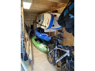 SUP, Fahrräder, Paddelboote