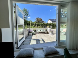 Blick auf die Terrasse