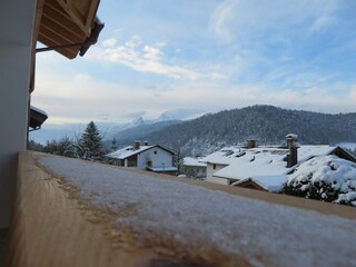 Blick auf den verschneiten Watzmann