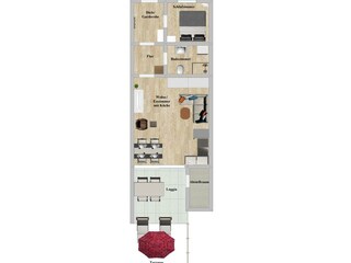 Appartamento per vacanze Duhnen Pianta del piano 14