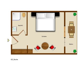 Grundriss Gästezimmer Buche II