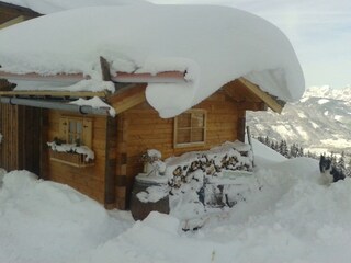 Schneewaechte auf Dach