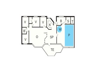 Vakantiehuis Vejers Strand Grondplan 65