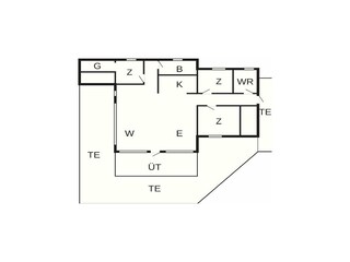 Vakantiehuis Dueodde Grondplan 19