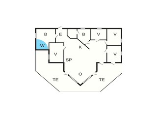 Holiday house Vaeggerløse Floor Plan 62