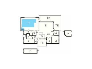 Vakantiehuis Blokhus Grondplan 42