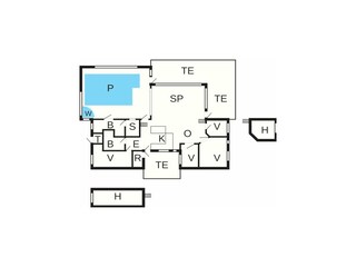 Vakantiehuis Blokhus Grondplan 43