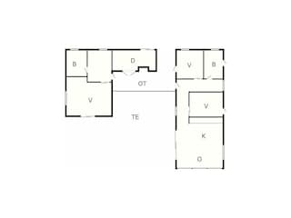 Vakantiehuis Gjerrild Nordstrand Grondplan 58