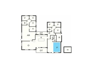 Vakantiehuis Virksund Grondplan 54