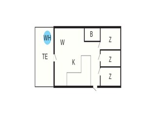 Vakantiehuis Humlum Grondplan 9