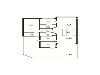 Vakantiehuis Gilleleje Grondplan 58