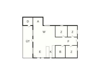 Vakantiehuis Virksund Grondplan 42