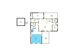 Vakantiehuis Vaeggerløse Grondplan 45