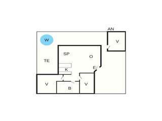 Vakantiehuis Humlum Grondplan 41