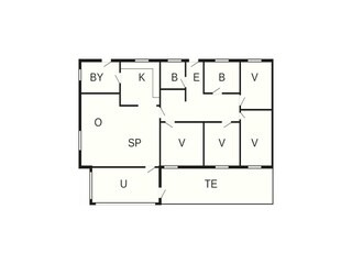 Vakantiehuis Humlum Grondplan 10