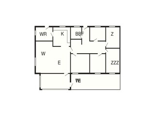 Vakantiehuis Humlum Grondplan 9